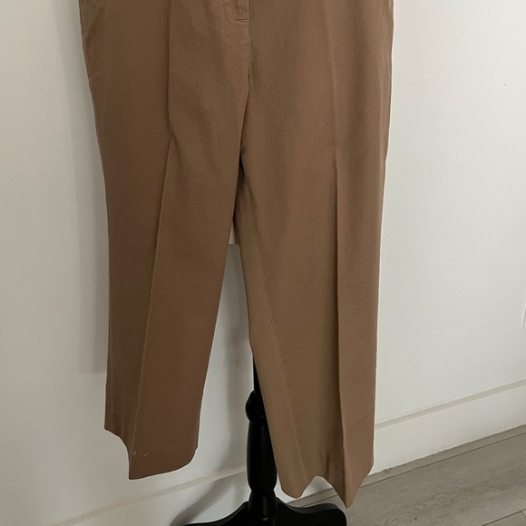 NWT Harold's Ribbed Sarah Fit Camel Color Ankle Pants Size 6 - Picture 2 of 8